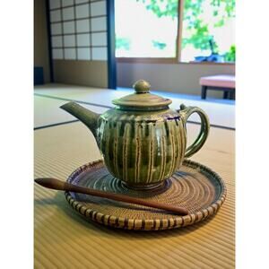 Brad Tucker Cedar Creek Pottery Teapot-Seagrove NC-Green Ash Glaze-Art Studio